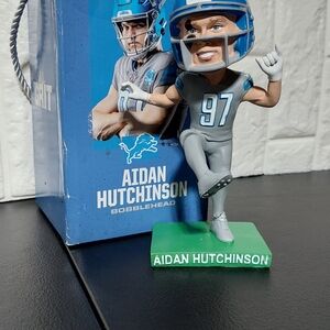 Aidan Hutchinson Bobblehead Figurine - Blue and Gray